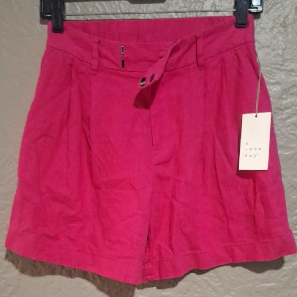 NWT.a new day Pink High-Rise Women's Bermuda Shorts Size 2 - Picture 3 of 8
